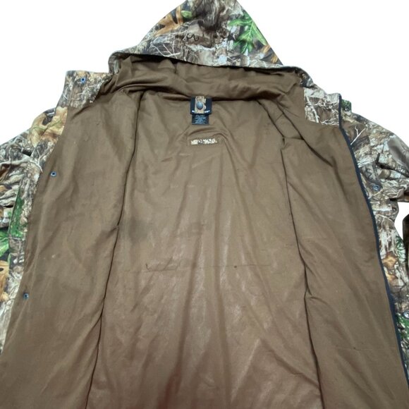 Men's Realtree Edge Camouflage Hooded Hunting Jacket 3xl Scent-Factor - Picture 3 of 12